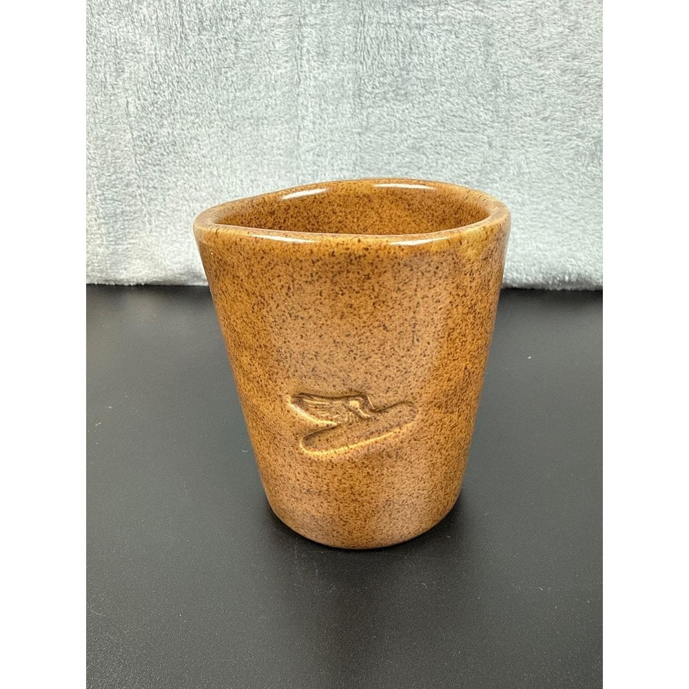 Vintage DeKalb Seed Coffee Cup Monmouth Stoneware Pottery Ag Seed AdvertisingUSA